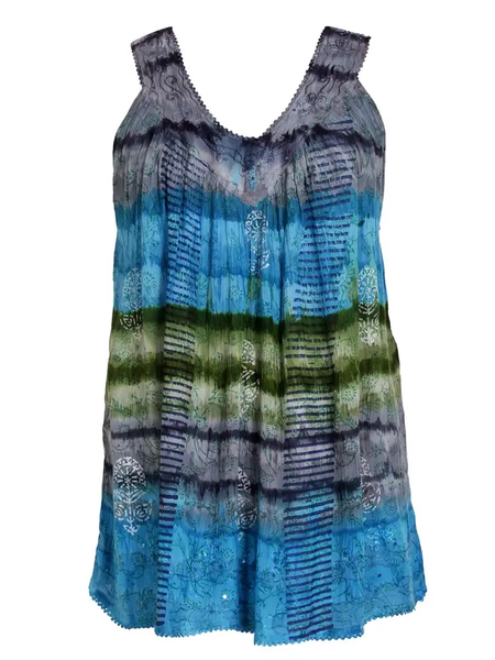 Waterfall Tie Dye Tank Top 17525 - Isleitudes