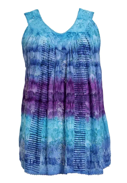 Waterfall Tie Dye Tank Top 17525 - Isleitudes