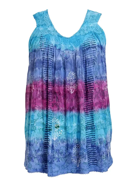 Waterfall Tie Dye Tank Top 17525 - Isleitudes