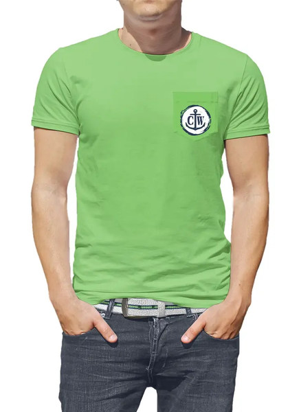 Classic Bronco Coastal Waters Pocket Tee - Green - Isleitudes