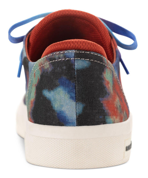 Sun Stone Men Sneakers Round Toe Platform Lace-Up Shoes KIVA Blue Green Tie-Dye-2