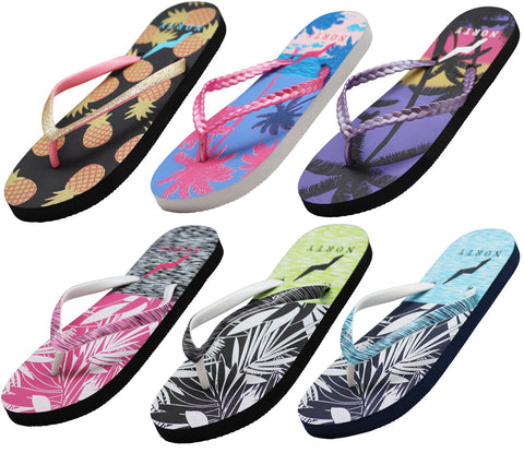 Norty Womens Flip Flops Casual Beach, Pool, Everyday Sandal Shoe-0