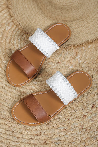 Woven Strap Flat Slippers-4