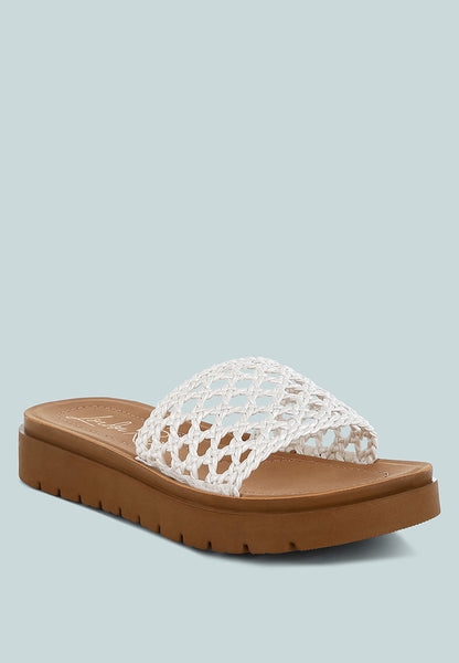 Sayura Woven Slip-On Flatforms-1