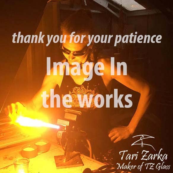 Beaches Seascape Glass Necklace by TZ Glass: Shimmering Moss - Isleitudes