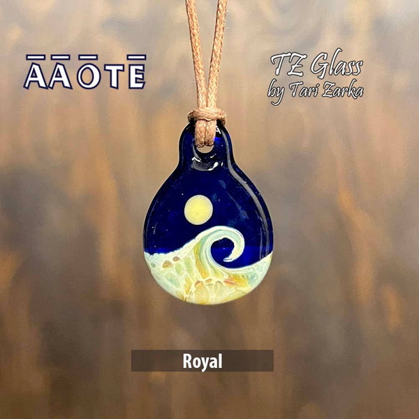 Beaches Seascape Glass Necklace by TZ Glass: Seafoam - Isleitudes