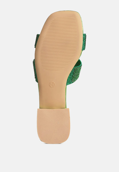 Rum Cake Cross Strap Rhinestone Sandals-4