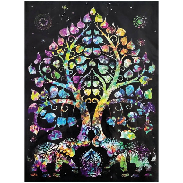 Tree Of Life Elephants Tapestry - Isleitudes