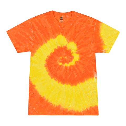 Spiral Yellow And Orange Tie Dye T-Shirt (CLEARANCE) - Isleitudes