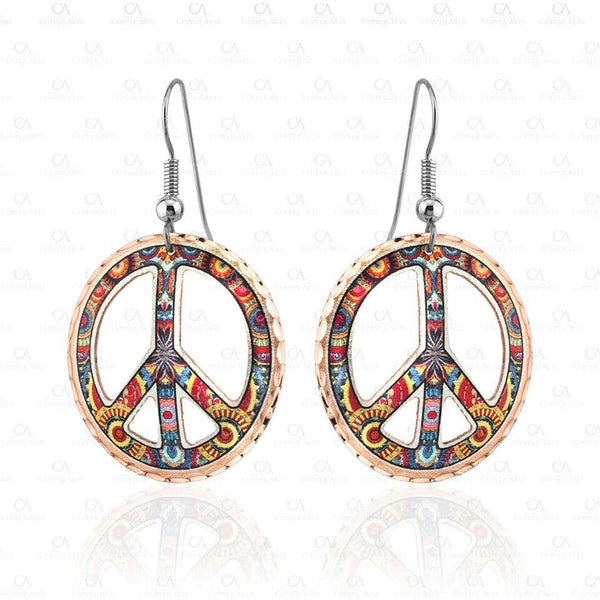 CO 53 Peace sign earrings - Isleitudes