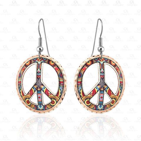 CO 53 Peace sign earrings - Isleitudes