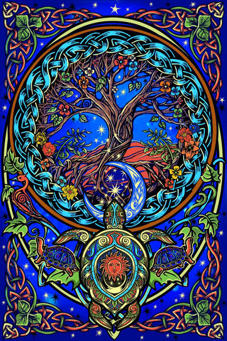 Tree Of Life Tortoise Tapestry - Isleitudes