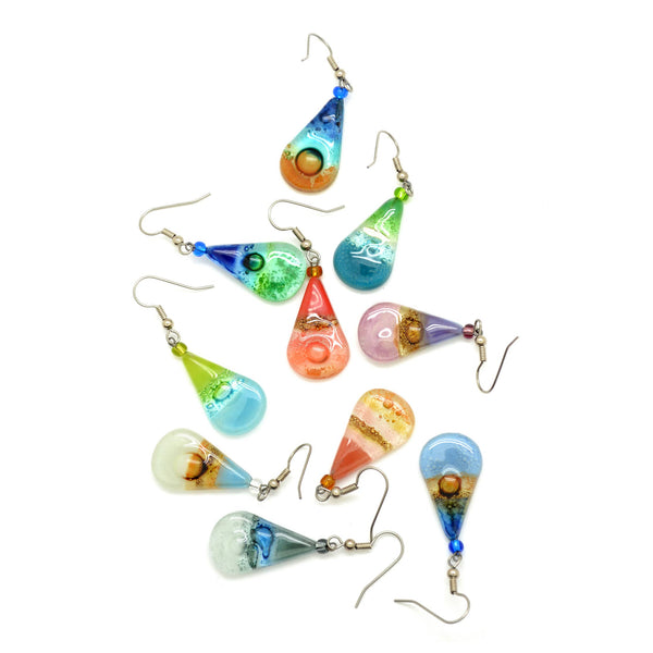 Teardrop Glass Earrings - Isleitudes