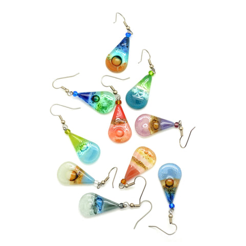 Teardrop Glass Earrings - Isleitudes