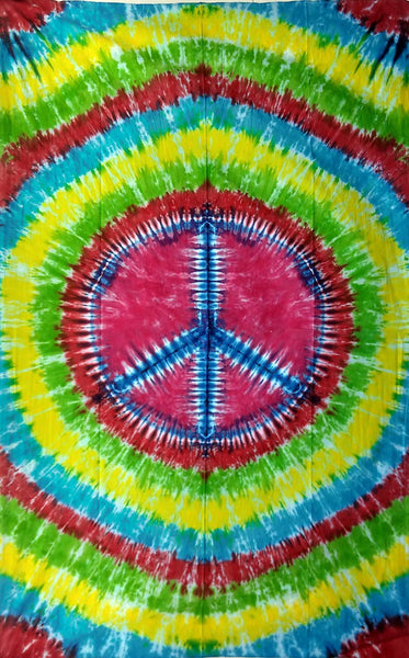 Tie Dye Peace Tapestry - Isleitudes