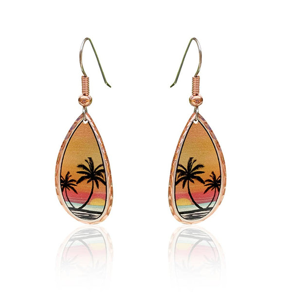 Palm tree design earrings - Isleitudes
