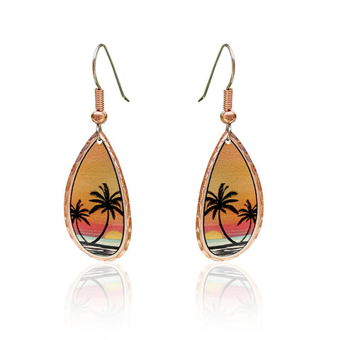 Palm tree design earrings - Isleitudes