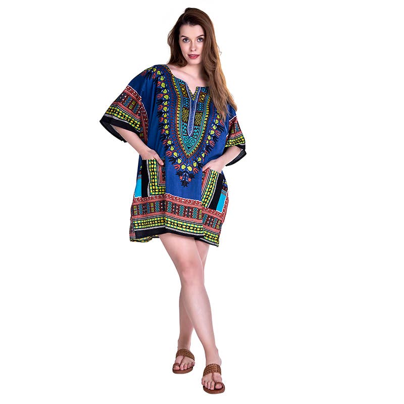 Kaftan Dresses for Women Cover Up Beachwear: Multicolored Isleitudes Kaftan Dresses for Women Cover Up Beachwear: Multicolored Isleitudes
