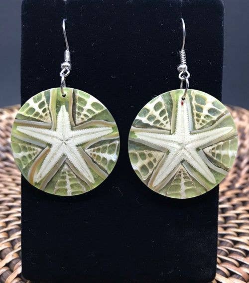Starfish Earrings - Green - Isleitudes