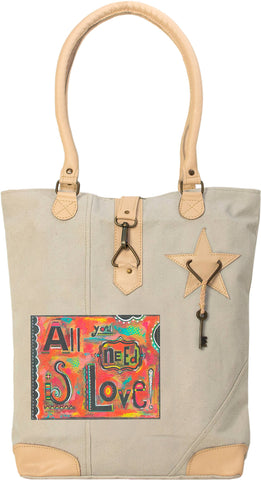 All You Need Is Love Canvas Tote - Isleitudes