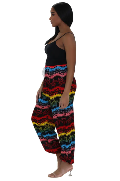 Turtle Print Resort Pants THP-9156 - Isleitudes