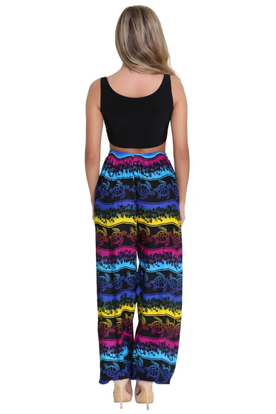 Turtle Print Resort Pants THP-9156 - Isleitudes