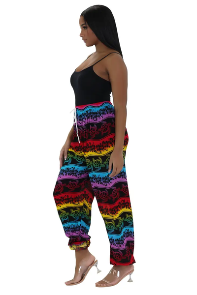 Turtle Print Resort Pants THP-9156 - Isleitudes
