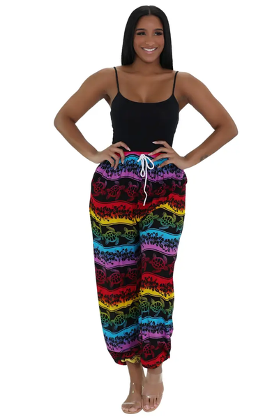 Turtle Print Resort Pants THP-9156 - Isleitudes