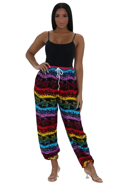 Turtle Print Resort Pants THP-9156 - Isleitudes