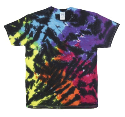 Black Rainbow Splat Tie Dye T-Shirt (SS and LS) - Isleitudes