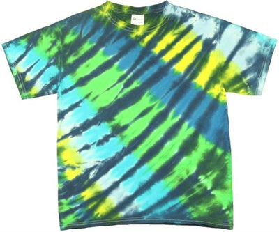 Bright Green Cyclone Tie Dye T-Shirt - Isleitudes