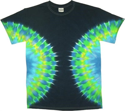 Navy Gecko Hourglass Tie Dye T-Shirt - Isleitudes