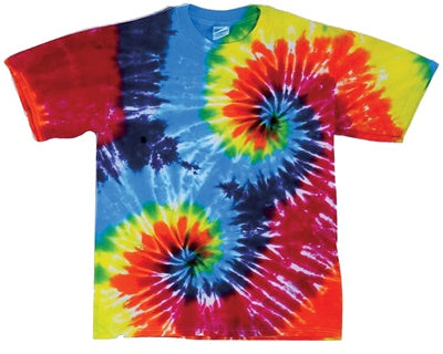 Rainbow Double Swirl Tie Dye T-Shirt (SS and LS) - Isleitudes