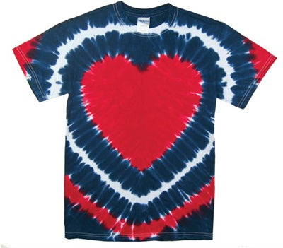 Heart Tie Dye T-Shirt - USA - Isleitudes