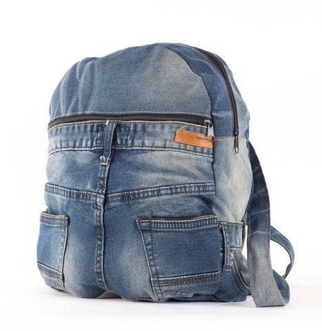 Recycled Jean Backpack - Isleitudes