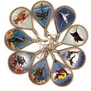 Graphic Threaded Sea Life Themed Earrings - Isleitudes