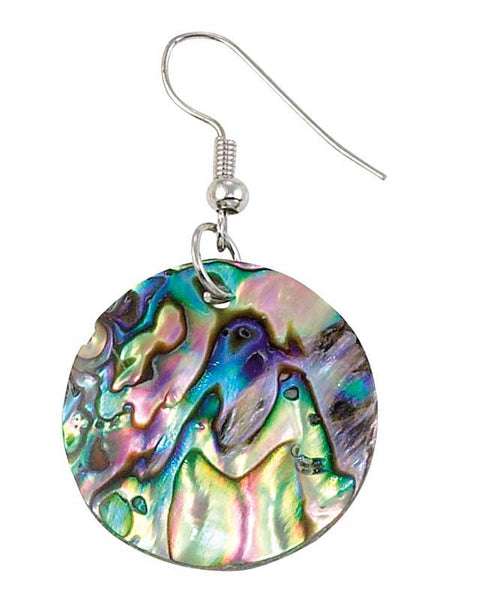 Round Abalone Earrings - Isleitudes