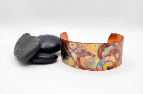 Medium Flame Paint Copper Cuff - Isleitudes