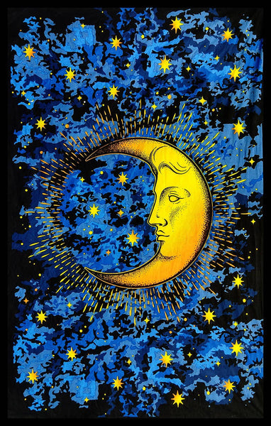 Night Sky Moon Tapestry - Isleitudes
