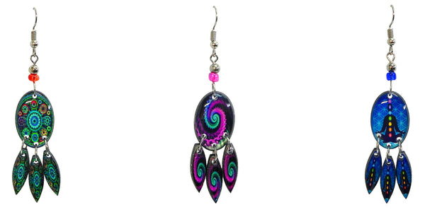 Acrylic Hippied Dangle Earrings - Isleitudes