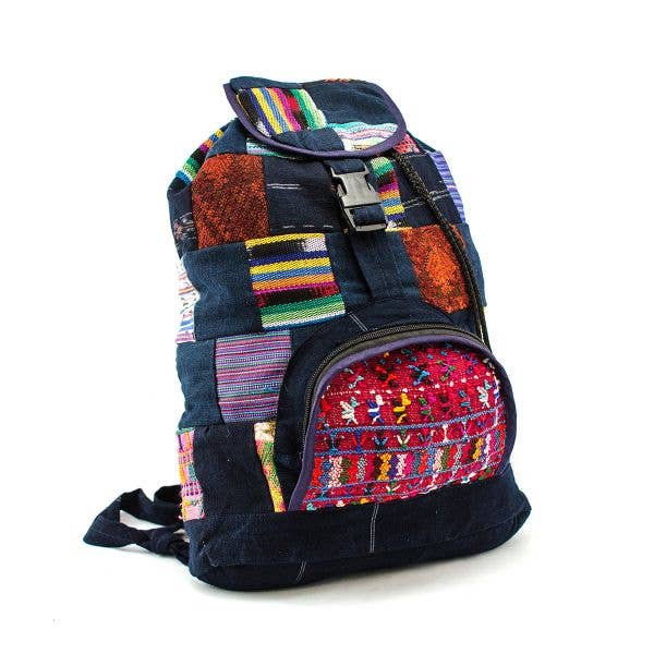 Upcycled Patch Backpack - Isleitudes