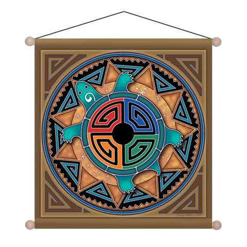 15" X 15" Banner Meditation Tortoise Medicine - Isleitudes
