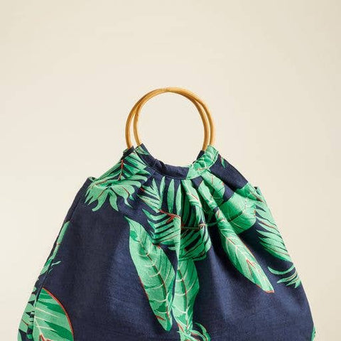 Tropical Print Medium Slouchy Clutch - Isleitudes
