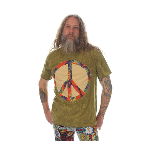 Cotton Tie Dye Peace T-shirt - Isleitudes
