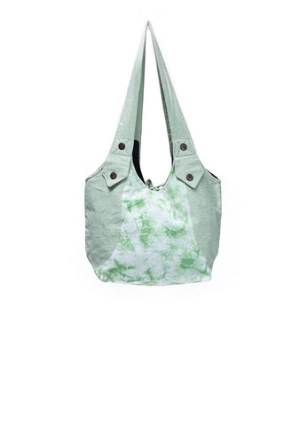 KD-03-LG Light Green Tie-Dye Cotton Hobo Shoulder Bag - Isleitudes