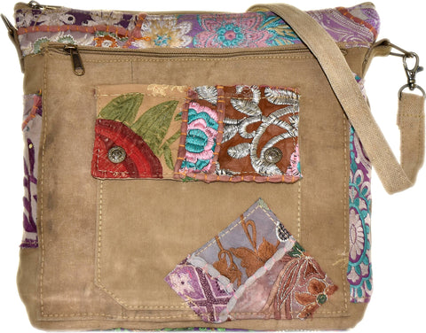 Vintage Fabric & Recycled Military Tent Crossbody - Isleitudes