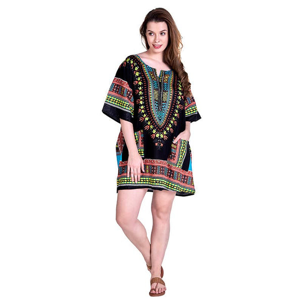Kaftan Dresses for Women Cover Up Beachwear: Multicolored - Isleitudes