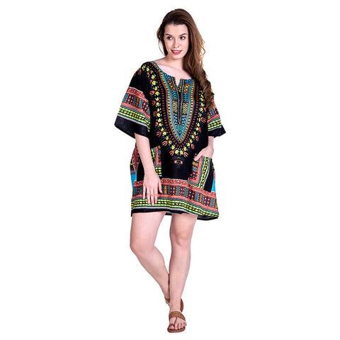 Kaftan Dresses for Women Cover Up Beachwear: Multicolored - Isleitudes