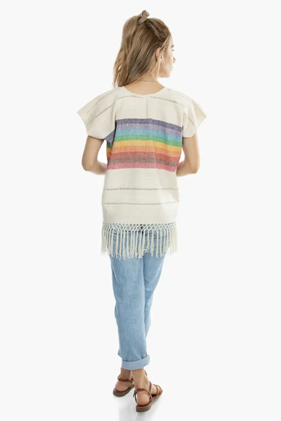 Rainbow Huipil Blouse - Isleitudes