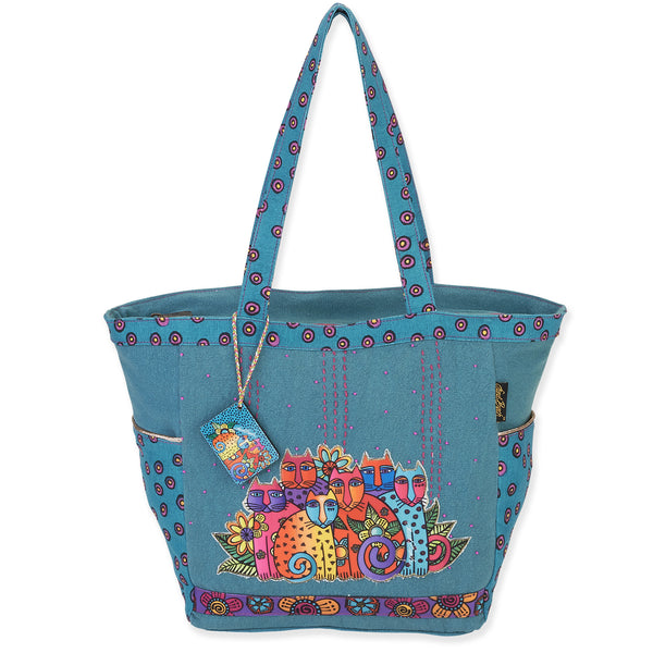 Laurel Burch Feline Clan Shoulder Tote - Isleitudes